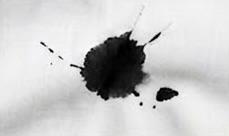 Black ink stain before using L·V·X